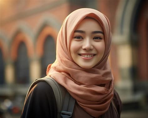 Premium Photo Beautiful Asian Muslim Girl Wearing Hijab