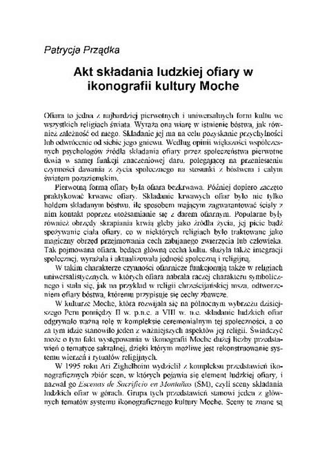 PDF Akt sk³adania ludzkiej ofiary w ikonografii kultury Moche