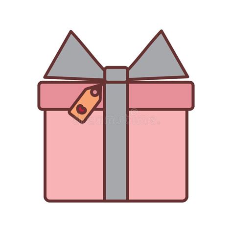 Gráfico Simple Del Ejemplo Del Vector De La Caja De Regalo Del Dibujo