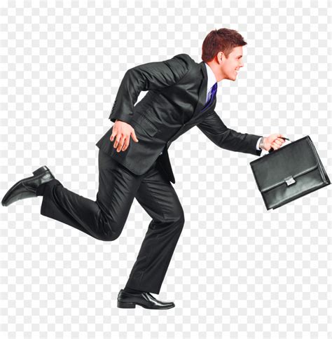 Transparent Background Png Image Of Running Businessman Image Id