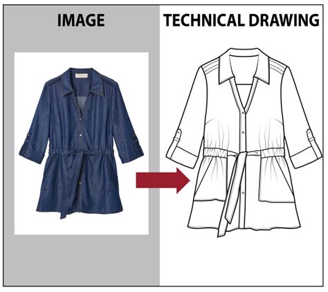 Technical Drawings Illustrations Cads Flat Garment Drawings By