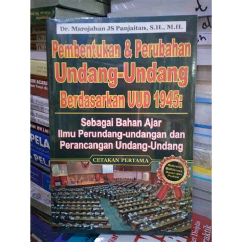 Buku Pembentukan Perubahan Undang Undang Berdasarkan Uud