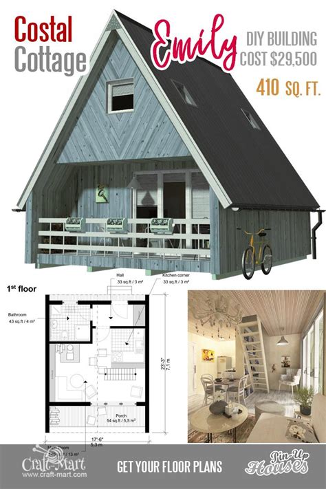 A-frame small house Emily is a two-story two-bedroom tiny house that you can build within a few ...