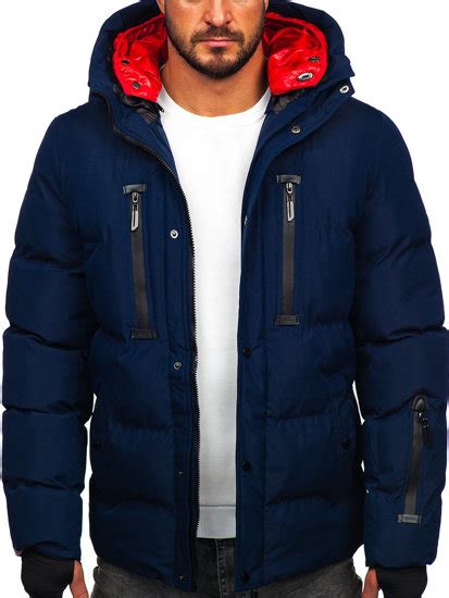 Chaqueta Acolchada De Invierno Para Hombre Azul Oscuro Bolf 5m771 Azul