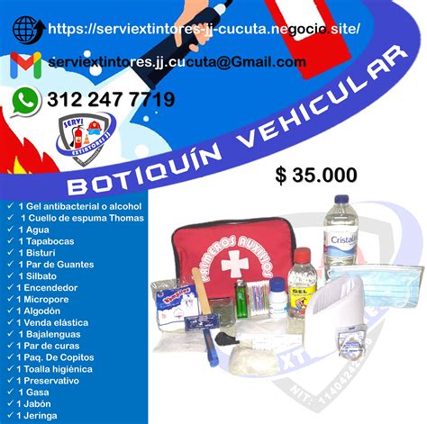 Botiquín de Primeros auxilios Vehicular Negos