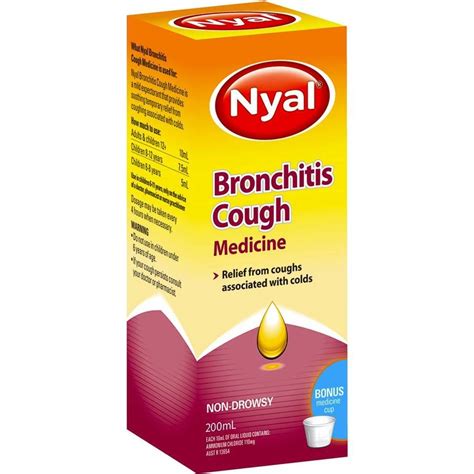 Nyal Bronchitis Cough Medicine 200ml Big W