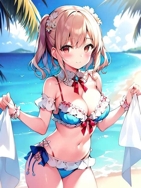 Bikini Styles Anime Fille Dessin Animé Photo Premium