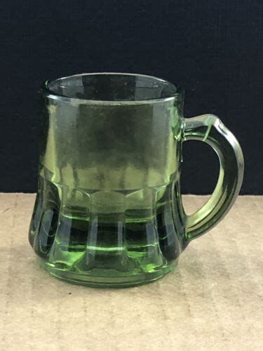 Green Vintage 2 Inch Mug Shot Glass Combined Ship 1 Per Multiple Ebay