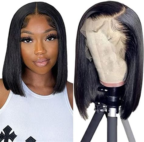 Amazon Flady B J Bob Wig Human Hair X Hd Frontal Lace Wig