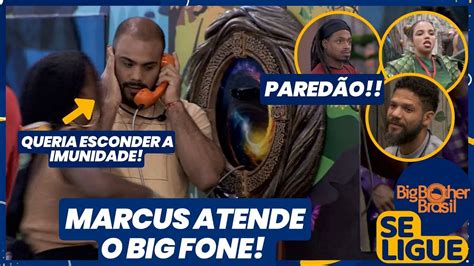 Bbb Marcus Atende O Big Fone E Indica Juninho Pitel E Luigi Pro