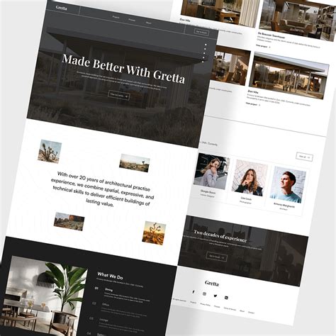 Architecture Theme Landing Page Gretta By Glory Chukwuka On Dribbble