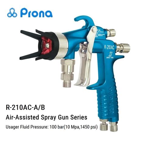 Prona R Ac High Pressure Air Assisted Paint Spray Gun Air Mix Manual