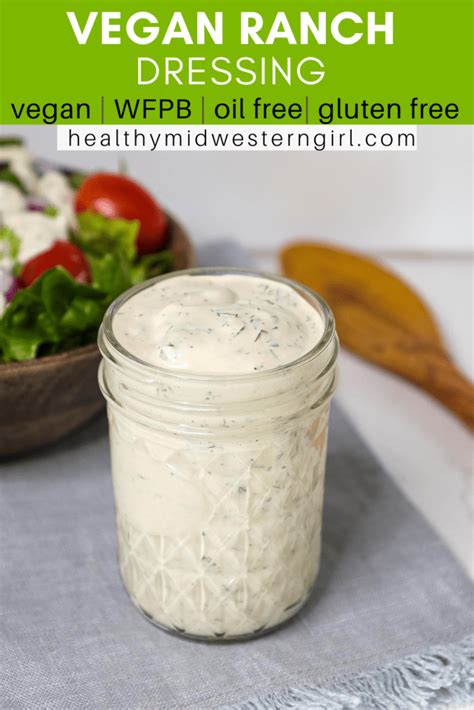 Best Vegan Ranch Dressing Oil Free • Healthy Midwestern Girl