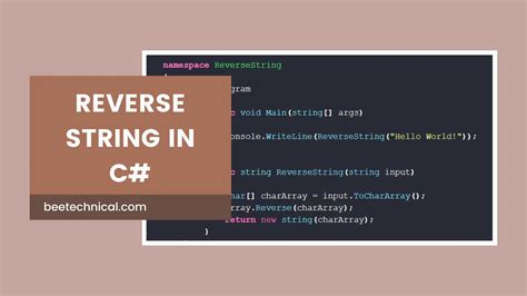 Efficient Ways To Reverse A String In C Beetechnical