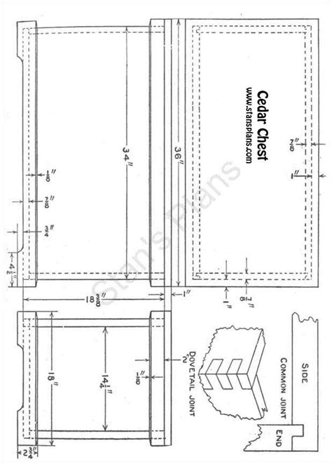 Printable Plans for a Cedar Chest