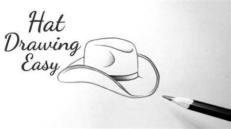 How To Draw A Cowboy Hat Drawing Easy Step By Step Easy Pencil Sketches