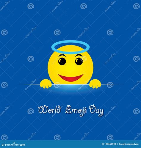 Design De Carte De Salutation De Jour D Emoji Du Monde Illustration De