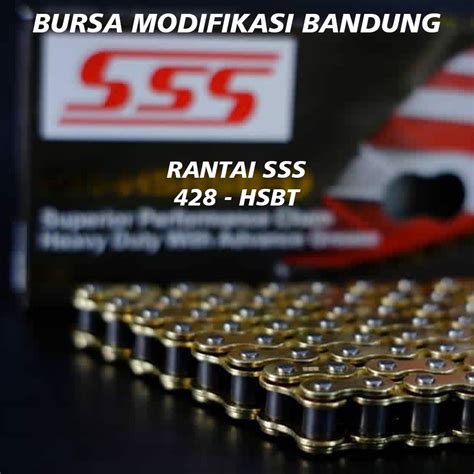 Jual RANTAI SSS 428 HSBT GOLD PREMIUM RANTE NINJA SATRIA RXKING KLX CRF