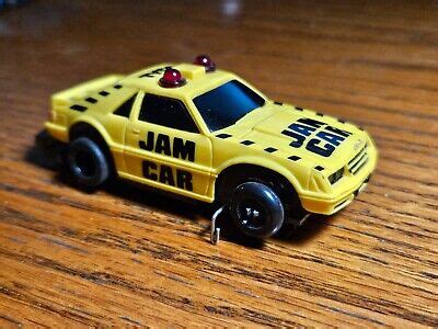 Tyco Tcr Total Control Racing Jam Car Slotless Race Car Yellow Police