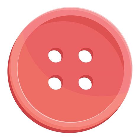 Red Clothes Button Icon Cartoon Style Vector Art At Vecteezy