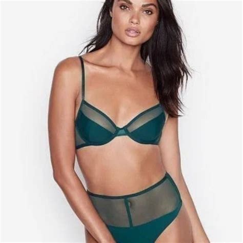 Victoria S Secret Very Sexy Unlined Mesh Demi Depop