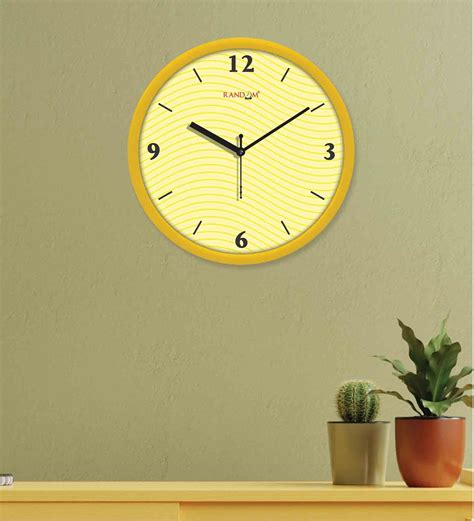 Buy Tic Toc Yellow Plastic 11 Inches Decorative Wall Clock At 9 Off By Random Pepperfry