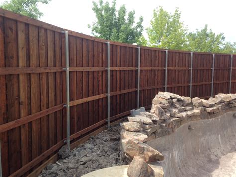 8 Foot Board On Board Stained Cedar In Frisco Frisco Fence Llc