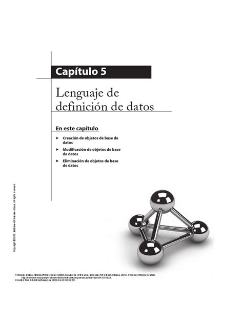 Capitulo 5 Lenguaje De Definicion De Datos Pdf Servidor Sql De Microsoft Bases De Datos