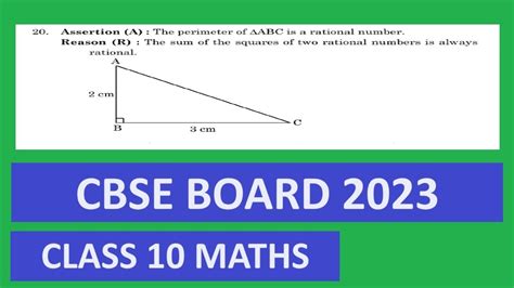 Assertion A The Perimeter Of Aabc Is A Rational Number Reason R