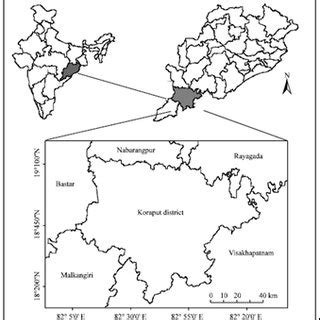 Study Area Showing Koraput District, Odisha | Download Scientific Diagram