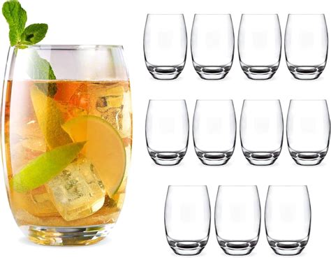 Copos De Vidro Diferentes - Conjunto com 12 Copos em Vidro Transparente com Capacidade de 440ml ...