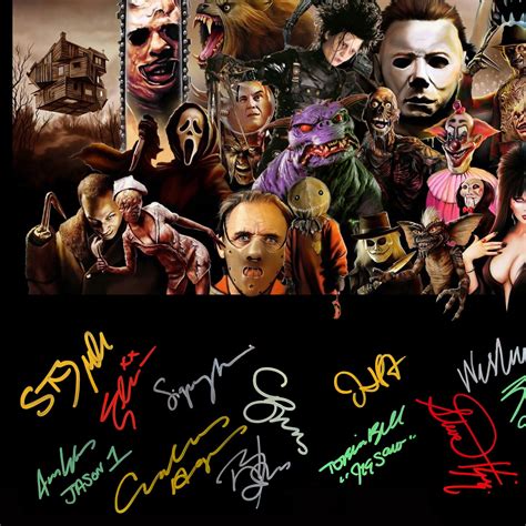 Horror Legends Mini Poster Limited Signature Edition Custom Frame Rare T