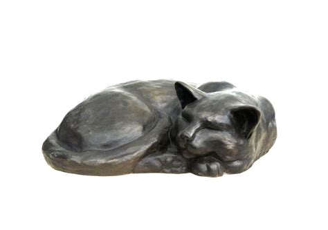 Bronze Sleeping Cat Sculpture Billy - Peter Close Sculpture