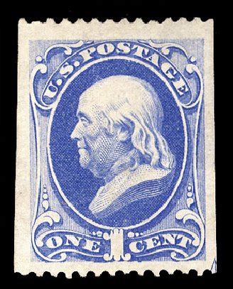 Cost Of US Stamp Scott 167 1875 1c Franklin Special Printing