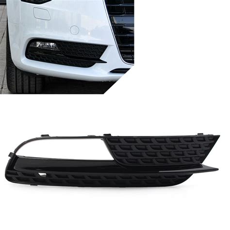 Pcs Black Abs Front Bumper Black Fog Light Grille Cover For Audi A