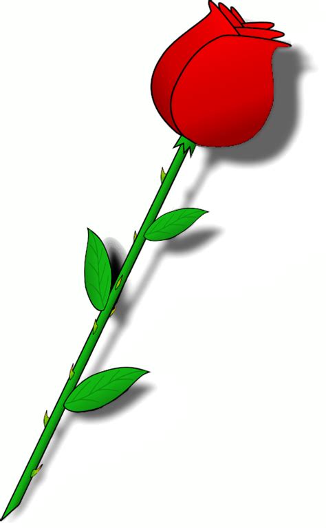 Single Long Stem Rose - ClipArt Best