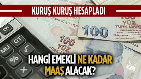 Hangi Emekli Ne Kadar Maa Alacak