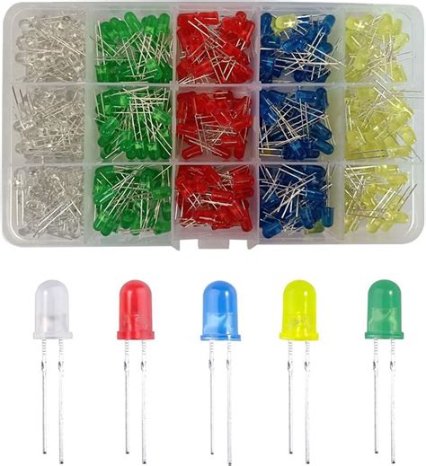 Yixisi Pcs Mm Led Diode Kit Pin Light Emitting Diodes Round