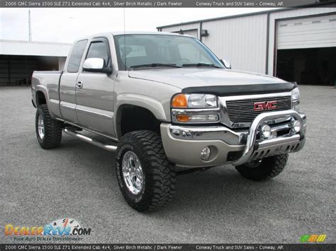 2006 Gmc Sierra 1500 Sle Z71 Extended Cab 4x4 Silver Birch Metallic Dark Pewter Photo 1