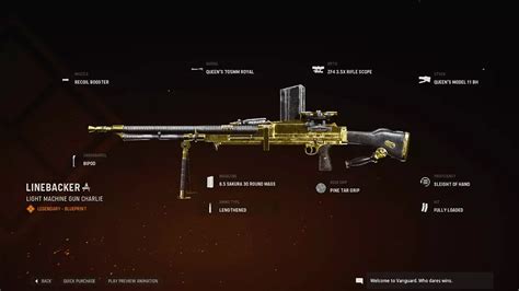 Linebacker Cod Warzone And Vanguard Weapon Blueprint Call Of Duty