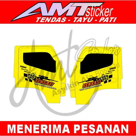 Jual Cutting Decal Stiker Samping Truk Stiker Pintu Truk Stiker