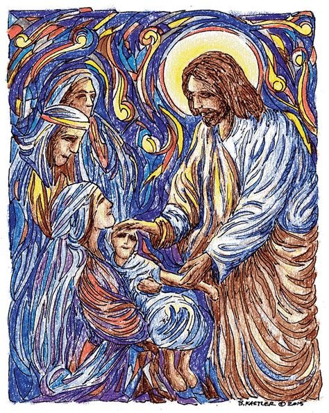 Jesus The Healer Coloring Page