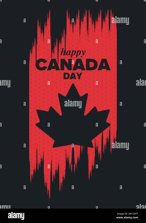 Happy Canada Day National Holiday Celebrated In July Canadian Flag