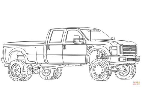 2012 Ford F350 Dually Lifted Coloring Page Free Printable Coloring Pages