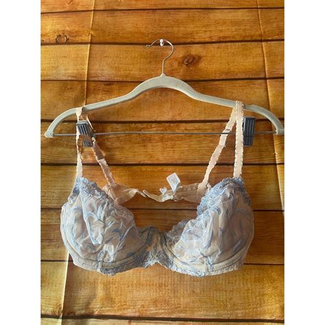 Victoria S Secret Blue Nude Lacy Bra Size C Gem