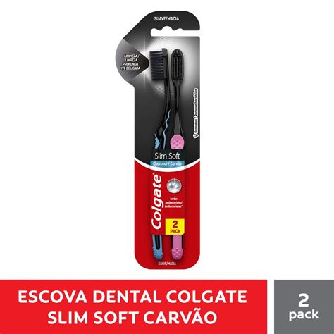 Escova Dental Colgate Slim Soft Black Leve 2 Pague 1 Unid