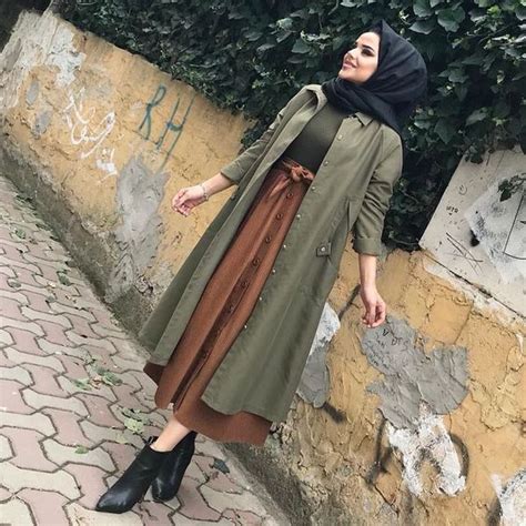 Stylish Ways To Wear Button Skirt For Hijab Outfit Hijab