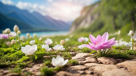 Flowers Wallpaper - Mountains, River, Nature #25633