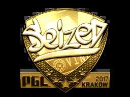 Seized Gold Krakow 2017 CSGO Sticker Price CS GO Captain