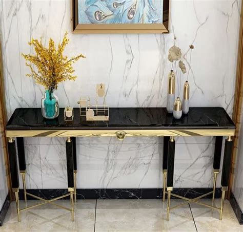 Console Table Blackgy Marble Glamz Deco